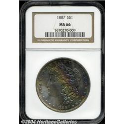 1887 S$1 MS66 NGC. Fully struck and lustrous,