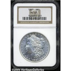 1887 S$1 MS67 NGC. Superb overall with bright,