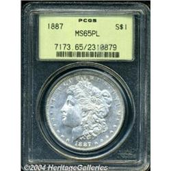1887 S$1 MS65 Prooflike PCGS. Fully struck and