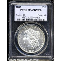 1887 S$1 MS65 Deep Mirror Prooflike PCGS. This