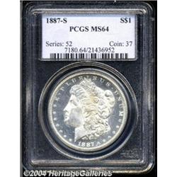1887-S S$1 MS64 PCGS. Boldly struck with