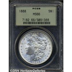 1888 S$1 MS66 PCGS. Brilliant throughout with