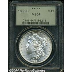 1888-S S$1 MS64 PCGS. An appealing near-Gem