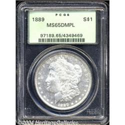 1889 S$1 MS65 Deep Mirror Prooflike PCGS. Well
