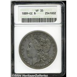 1889-CC S$1 VF35 ANACS. The surfaces are a