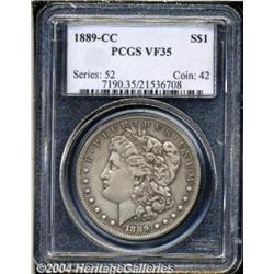 1889-CC S$1 VF35 PCGS. Both sides are a medium