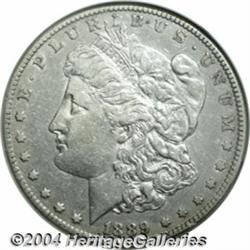 1889-CC S$1 XF45 ANACS. A bright silver-gray