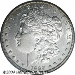 1889-CC S$1 AU50 PCGS. Good detail remains in