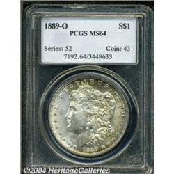 1889-O S$1 MS64 PCGS. Attractive shades of