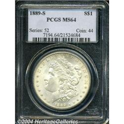 1889-S S$1 MS64 PCGS. Well struck and