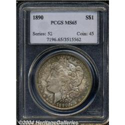1890 S$1 MS65 PCGS. Very scarce in Gem