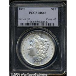 1890 S$1 MS65 PCGS. Well struck, highly
