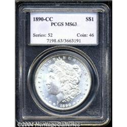 1890-CC S$1 MS63 PCGS. Well struck and