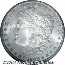 1890-CC S$1 MS65 PCGS. A mostly clean-cheeked