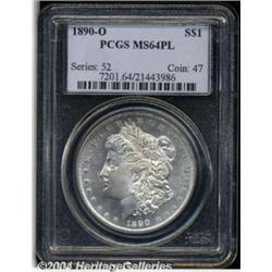 1890-O S$1 MS64 Prooflike PCGS. Boldly struck