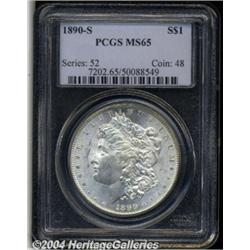 1890-S S$1 MS65 PCGS. Fully struck, brilliant,
