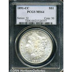 1891-CC S$1 MS64 PCGS. Less abraded than the