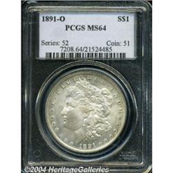 1891-O S$1 MS64 PCGS. Frosty and bright for