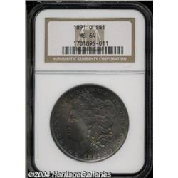 1891-O S$1 MS64 NGC. A decent strike for this