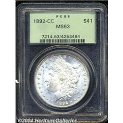 1892-CC S$1 MS63 PCGS. A better date Carson