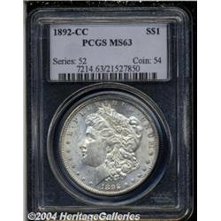 1892-CC S$1 MS63 PCGS. This popular Carson