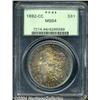 Image 1 : 1892-CC S$1 MS64 PCGS. Boldly struck, with a