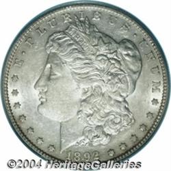 1892-S S$1 AU55 PCGS. Frostier than most with