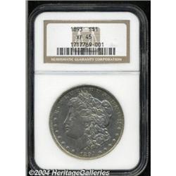1893 S$1 XF45 NGC. A moderately circulated,