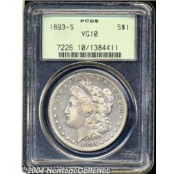 1893-S S$1 VG10 PCGS. There is a small dig to