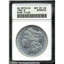 1894 S$1--Rims Filed--ANACS. AU Details, Net