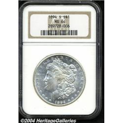 1894-S S$1 MS64 NGC. A plethora of die