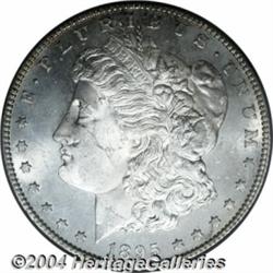 1895-S S$1 MS64 PCGS. Fully lustrous with a