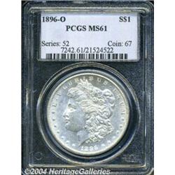1896-O S$1 MS61 PCGS. Untoned with full satiny