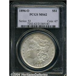 1896-O S$1 MS62 PCGS. A scarcer issue in high