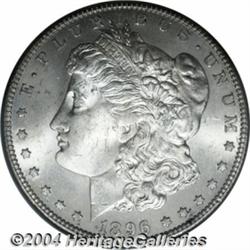 1896-S S$1 MS64 PCGS. A mostly creamy-white