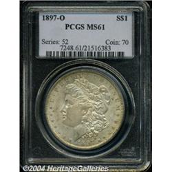 1897-O S$1 MS61 PCGS. Light gold toning over
