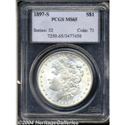 1897-S S$1 MS65 PCGS. Sharply struck with