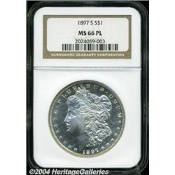 1897-S S$1 MS66 Prooflike NGC. Good contrast