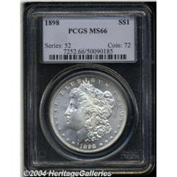 1898 S$1 MS66 PCGS. A brilliant and gorgeously