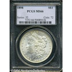 1898 S$1 MS66 PCGS. A lustrous and boldly