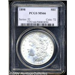 1898 S$1 MS66 PCGS. A splendid, creamy-white