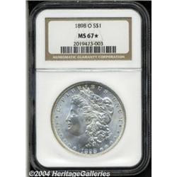 1898-O S$1 MS67 S NGC. This well struck and