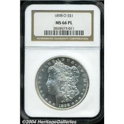 1898-O S$1 MS66 Prooflike NGC. A white and