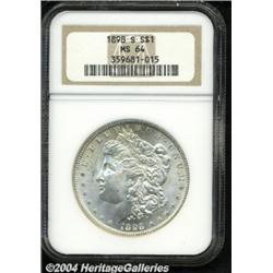 1898-S S$1 MS64 NGC. A lustrous, well defined