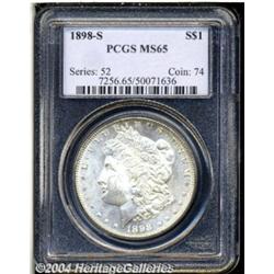 1898-S S$1 MS65 PCGS. Mostly brilliant with