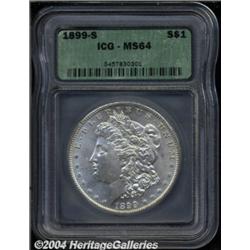 1899-S S$1 MS64 ICG. Well struck with full