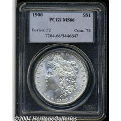 1900 S$1 MS66 PCGS. Unbelievably clean, there