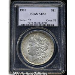 1901 S$1 AU58 PCGS. Softly struck above the