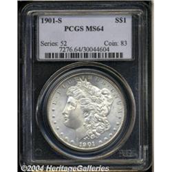 1901-S S$1 MS64 PCGS. Light silver-gray patina
