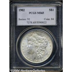 1902 S$1 MS65 PCGS. The bright, satiny luster